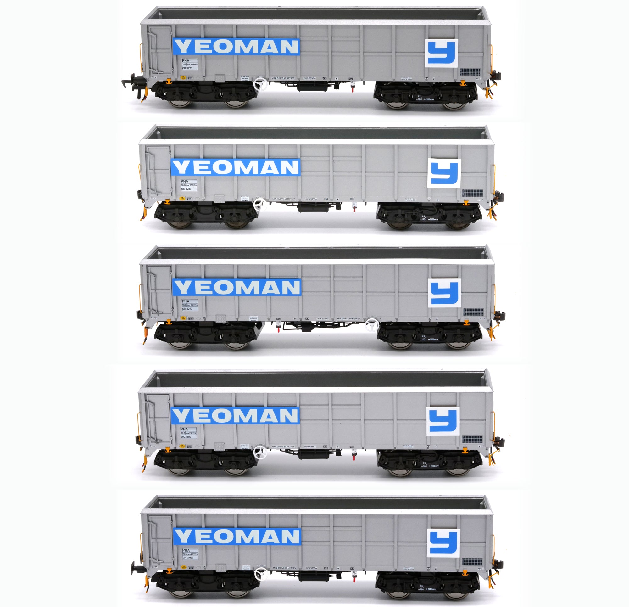 Cavalex PHA Original Foster Yeoman Livery - OO Gauge - 5 Pack Set A