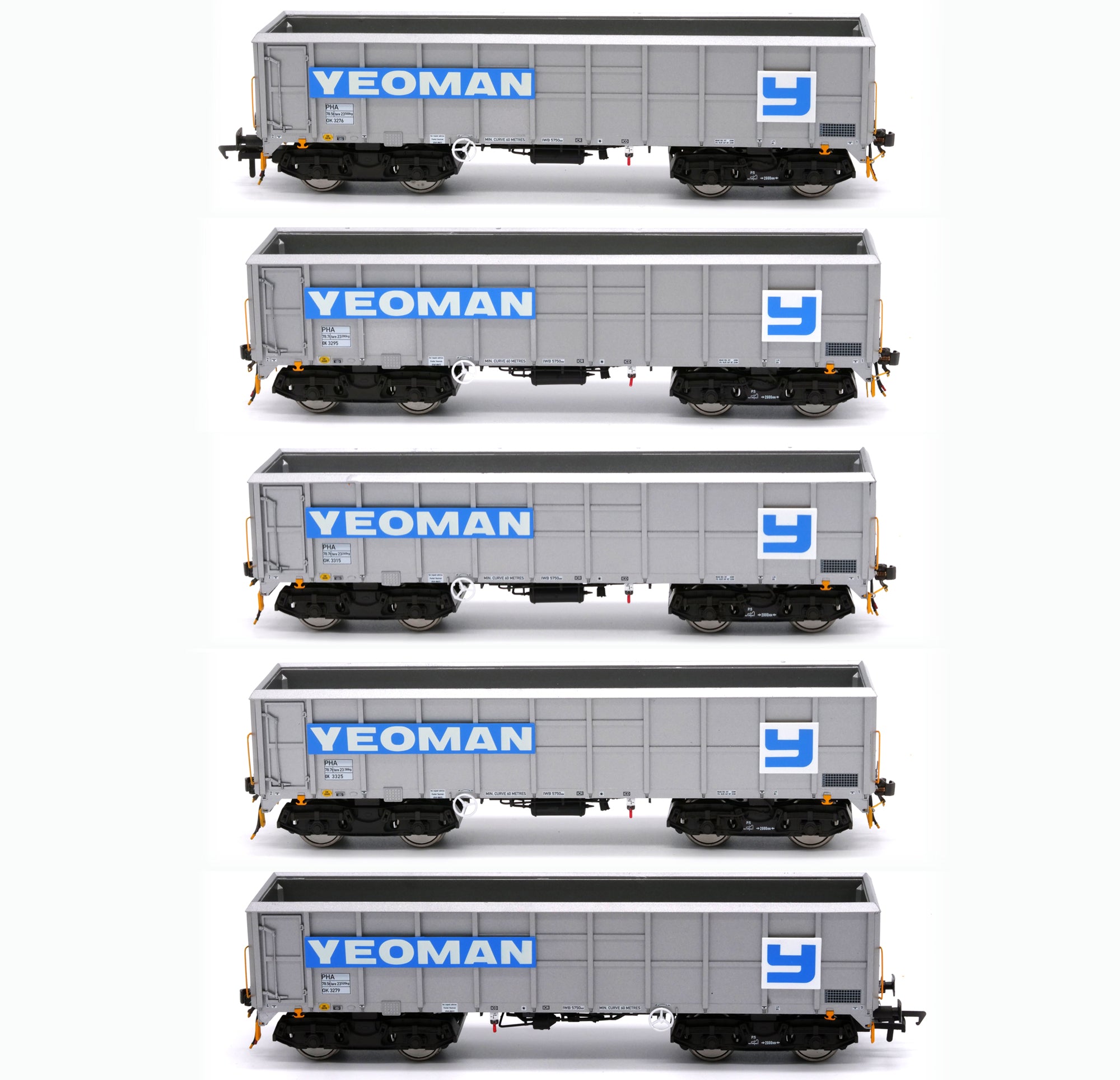 Cavalex PHA Original Foster Yeoman Livery - OO Gauge - 5 Pack Set B