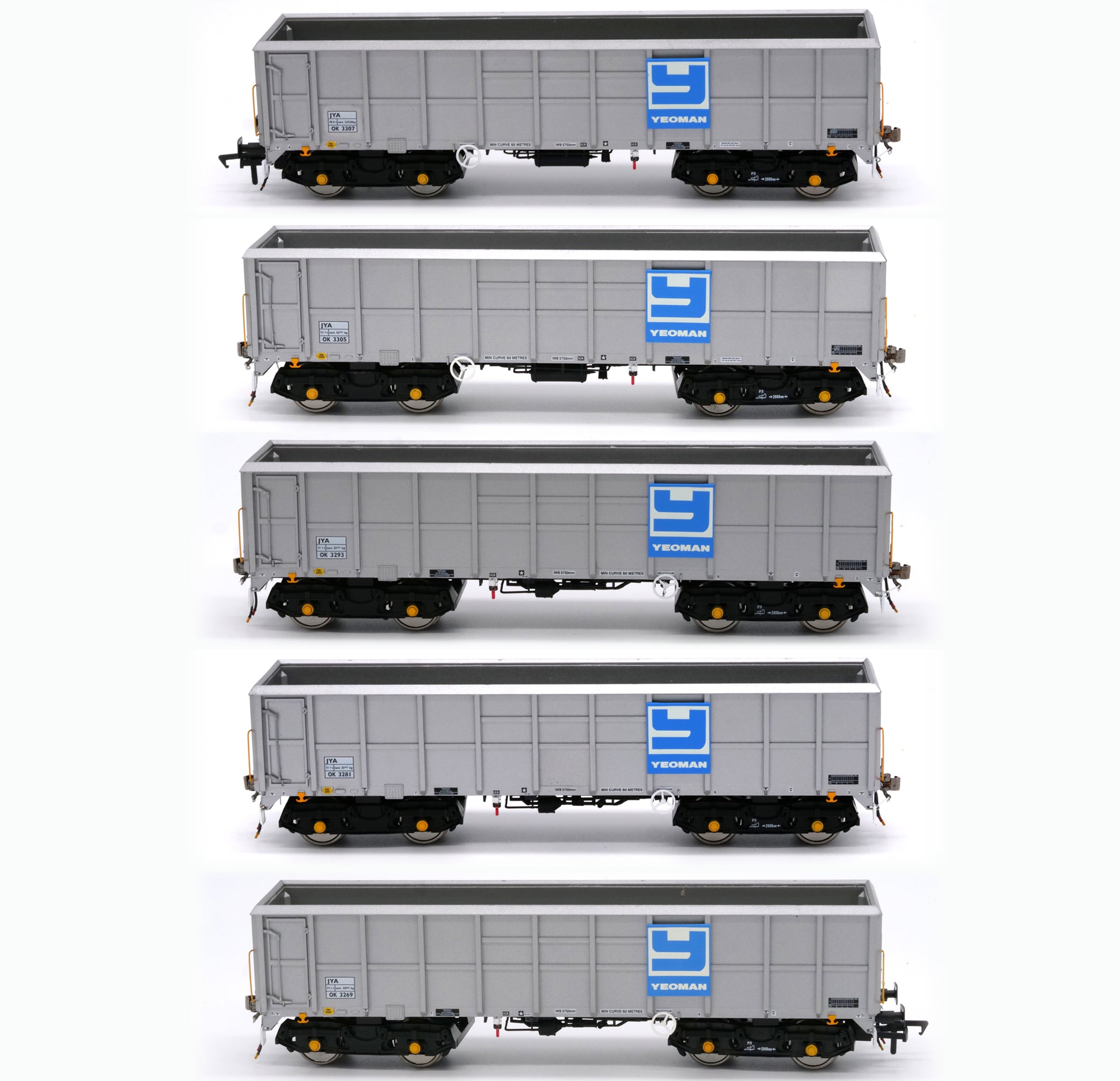 Cavalex JYA Revised Foster Yeoman Livery - OO Gauge - 5 Pack