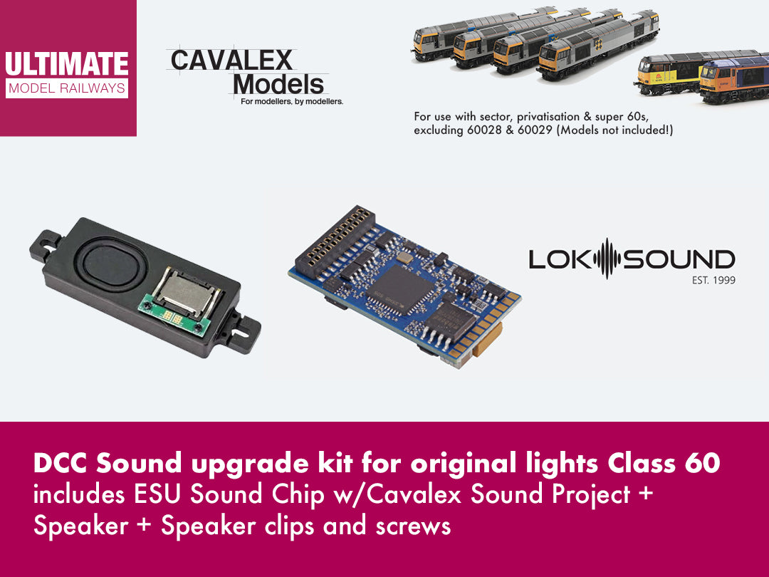Cavalex 60 - Sound Upgrade Pack for Original BMAC lights (includes ESU Sound Chip w/Cavalex Sound Project + Speaker)