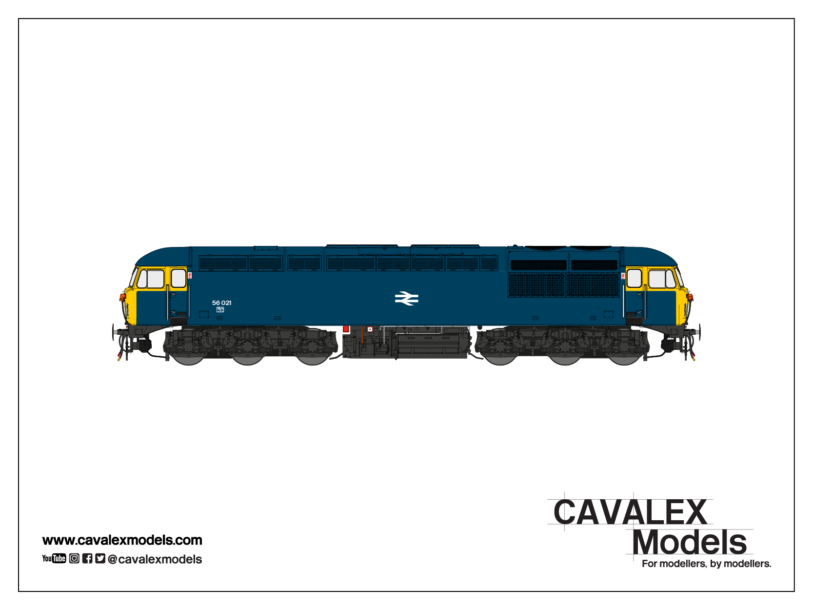 Cavalex Class 56 56021 - British Rail Blue - Romanian - DCC Sound