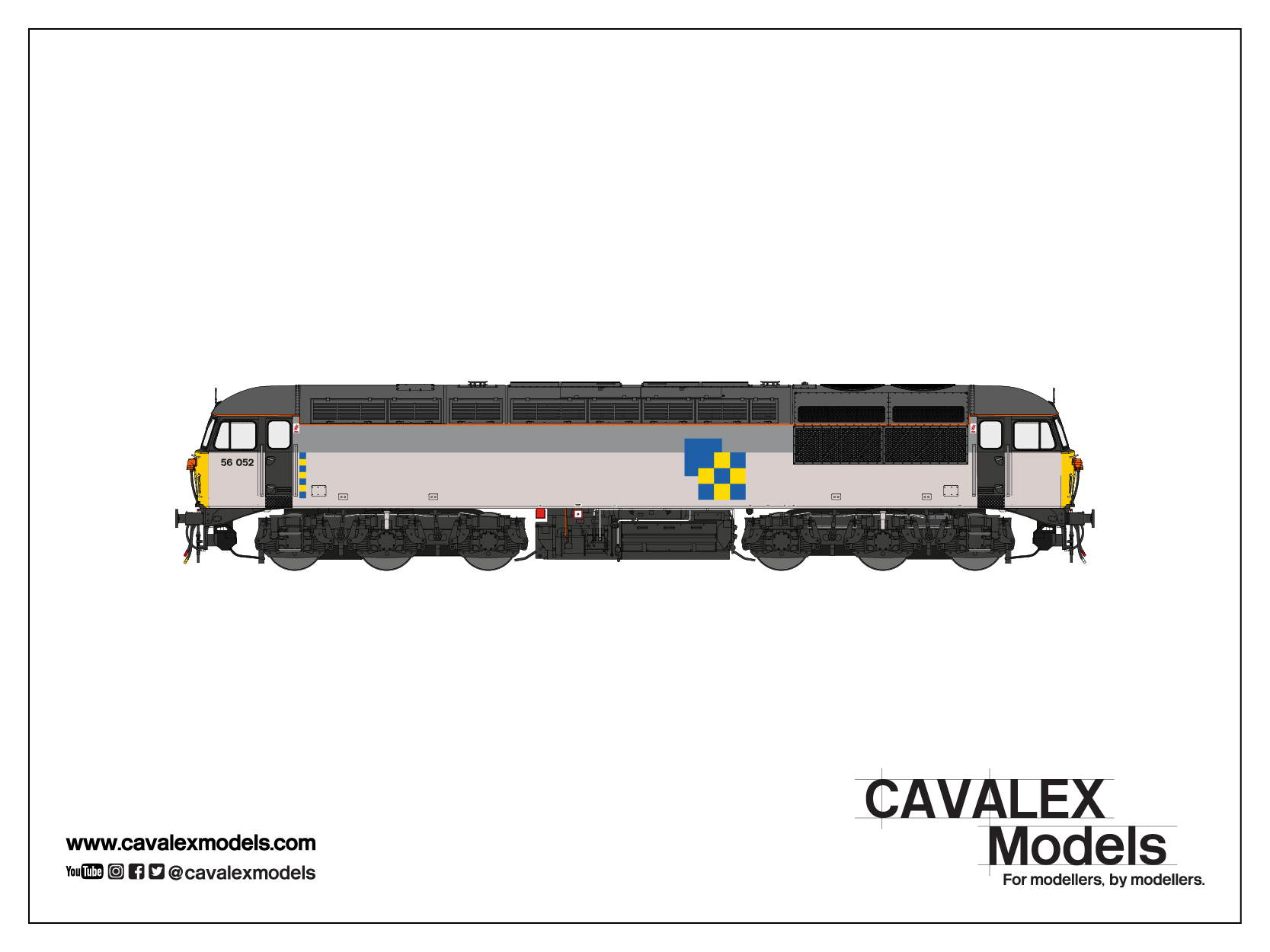 Cavalex Class 56 56052 Triple Grey Construction - Doncaster (S2) - DCC Ready
