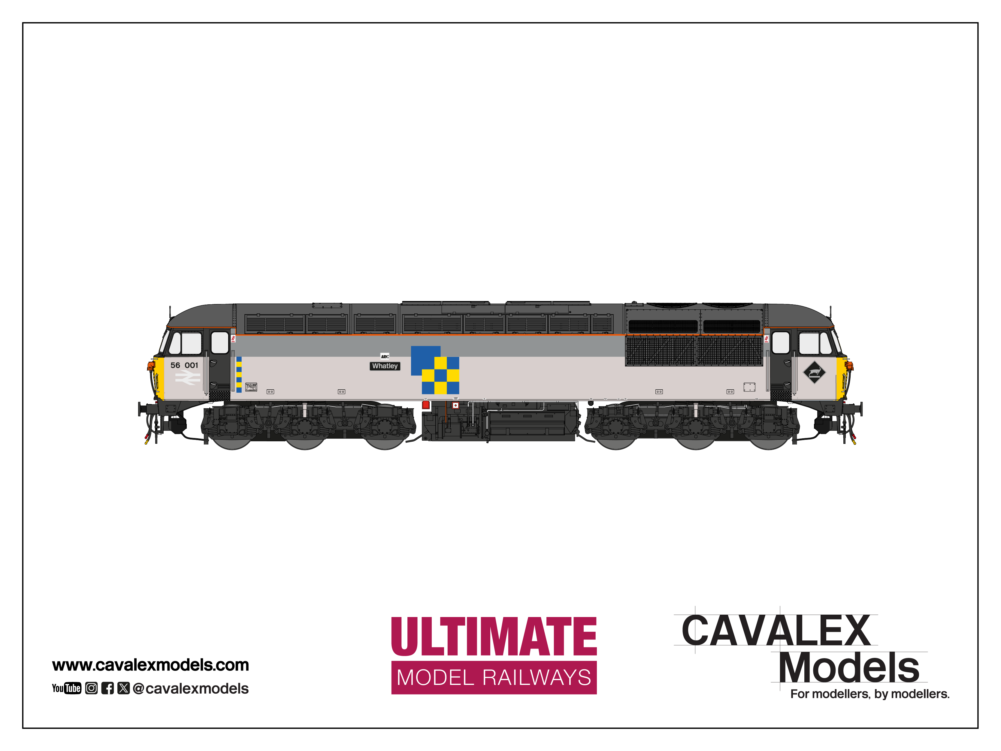 Cavalex Class 56 56001 "Whatley" Triple Grey Construction - Romanian - DCC Sound (UMR Exclusive)