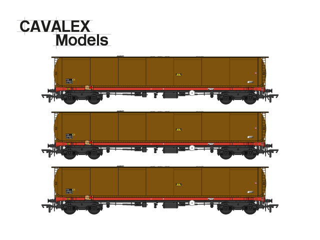 Cavalex 102-Tonne TEA Bogie Tank - Weathered - Triple Pack - OO Gauge