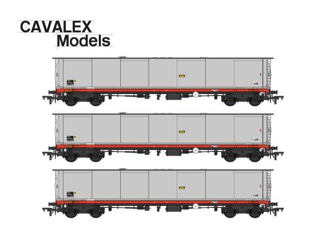 Cavalex 102-Tonne TEA Bogie Tank - Plain Grey - Triple Pack - OO Gauge