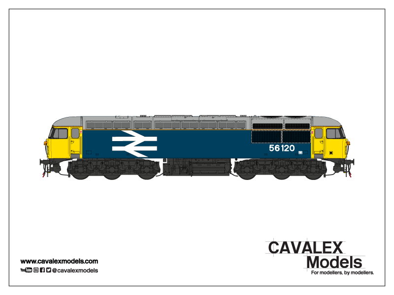 Cavalex Class 56 56120 - Large Logo Blue (Crewe)