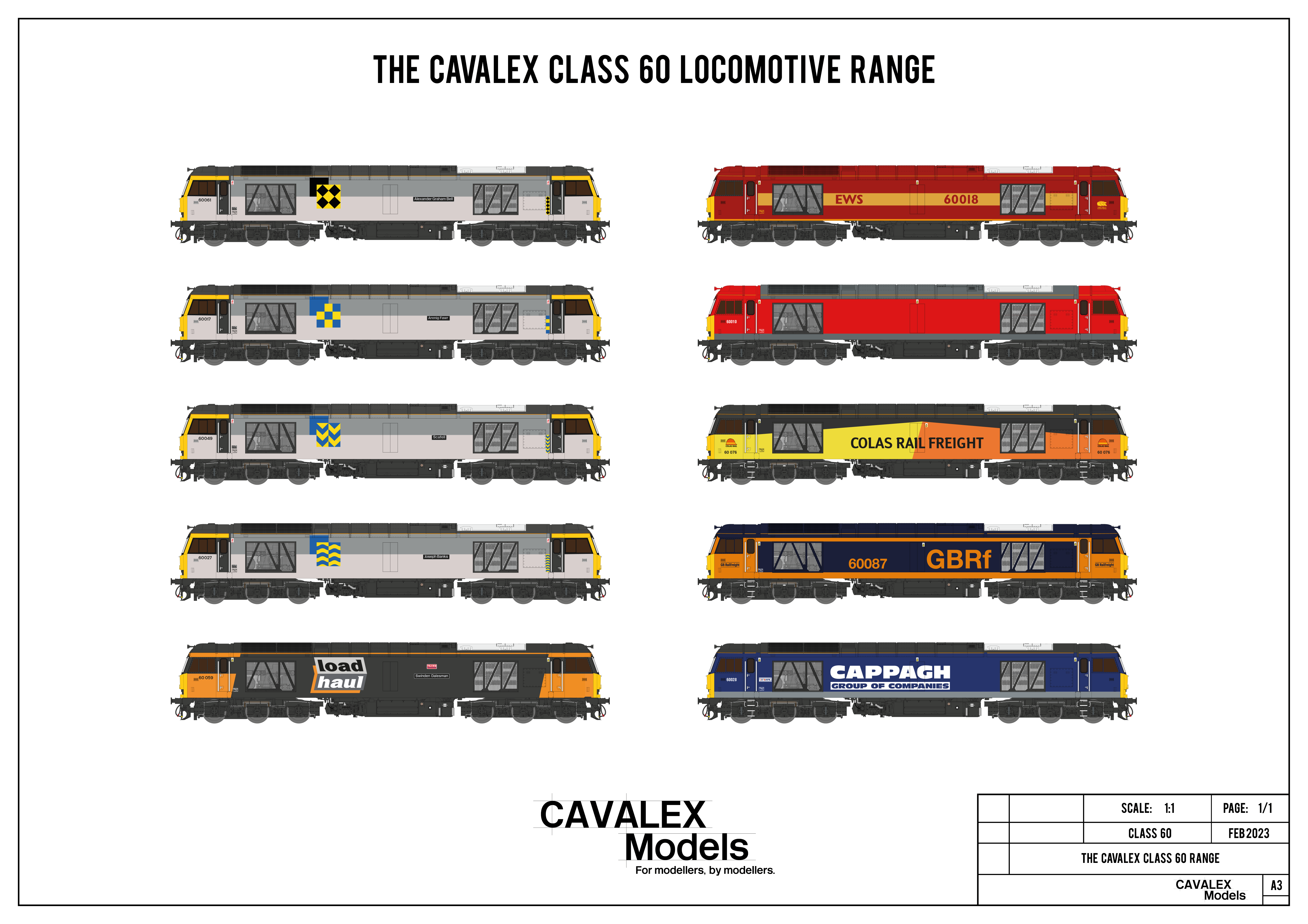 Cavalex 60 Preorder - DCC Ready Balance payment (minus £30 deposit) - due into stock this weekend. Please check address - Thank you!