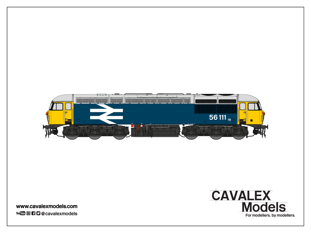 Cavalex Class 56 56111 Large Logo Blue - Doncaster (S3) - DCC Ready