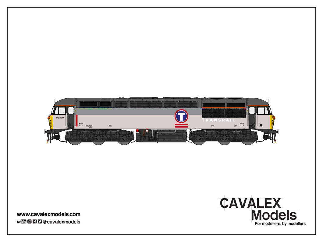 Cavalex Class 56 56129 Triple Grey Transrail - Crewe (S4) - DCC Sound