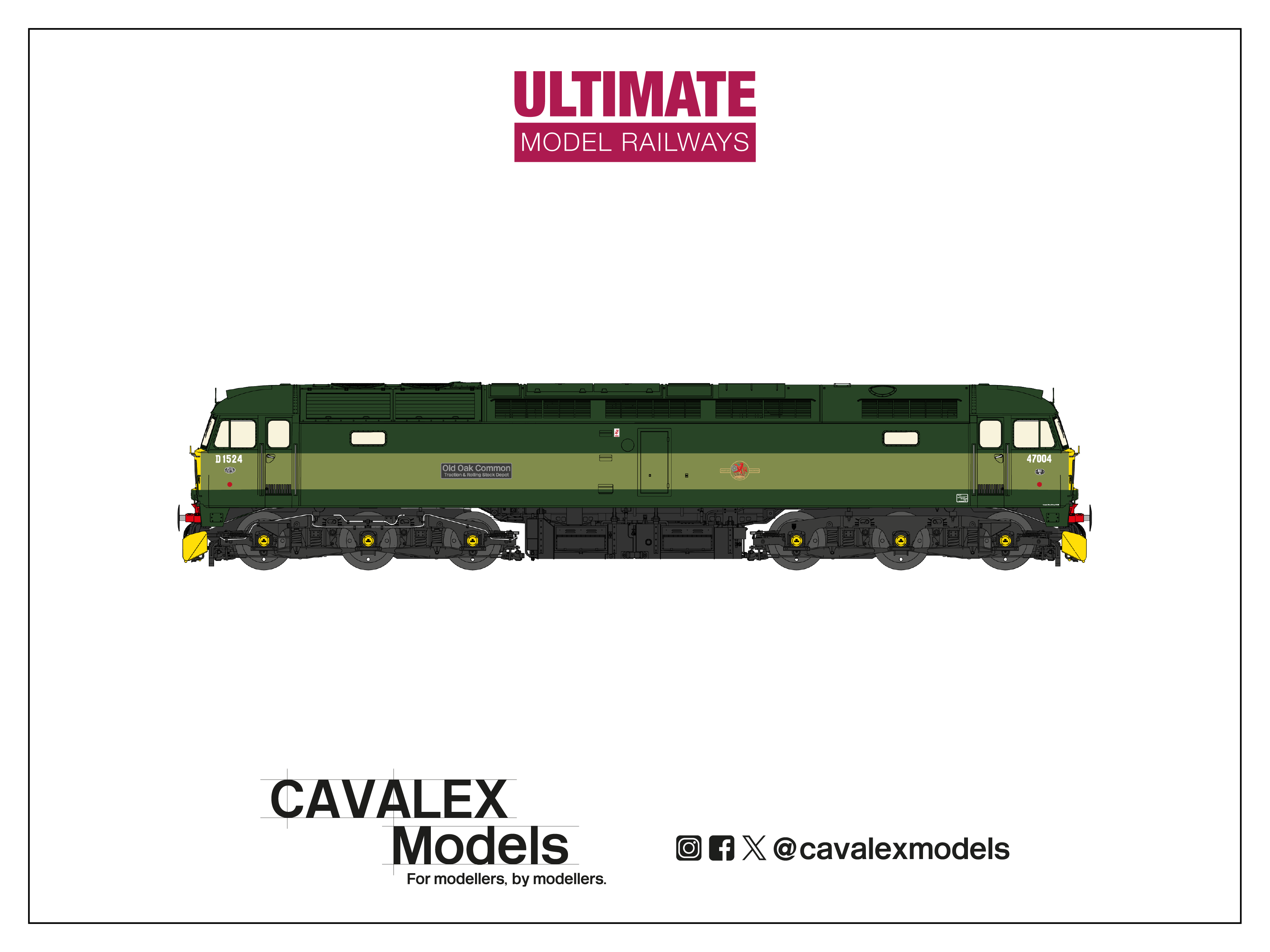 47004 – BR Two Tone Green – "Old Oak Common Traction & Rolling Stock Depot" DCC Sound EXCLUSIVE — Cavalex Models Class 47