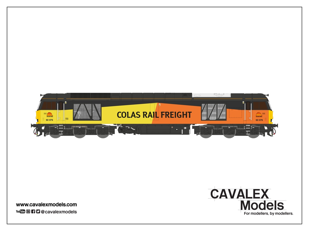 Cavalex Class 60 60076 - Colas Railfreight - DCC Ready