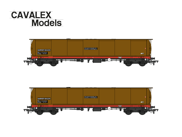 Cavalex 102-Tonne TEA Bogie Tank - KBA Barrier Wagon Double Pack - OO Gauge