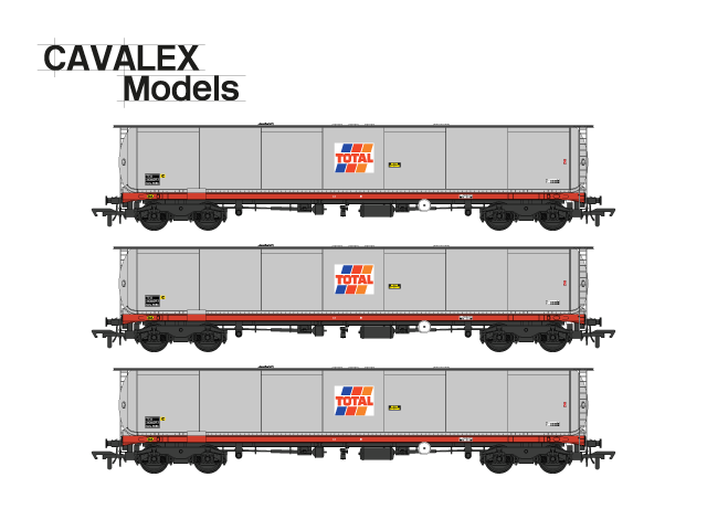 Cavalex 102-Tonne TEA Bogie Tank - Total Grey - Triple Pack - OO Gauge