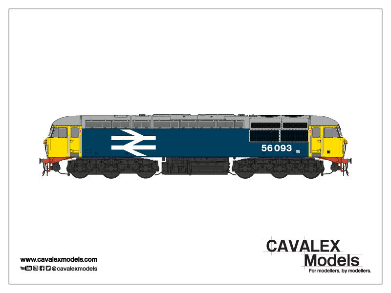 Cavalex Class 56 56093 Large Logo Blue - Tinsley Celebrity (Doncaster)